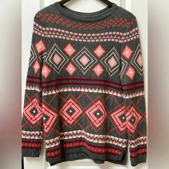 Talbots Geometric Print Sweater - Picture 1 of 5